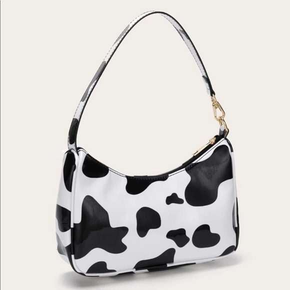 Cow Print Baguette Bag - Picture 3 of 3